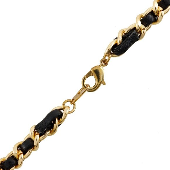 CHANEL Gold Leather Necklace - Picture 5 of 9
